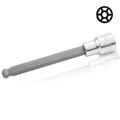 Насадка Toptul шестигранник HEX 8 мм 140мм 1/2" з кулею (BCSA1608) Вінниця - фото 1