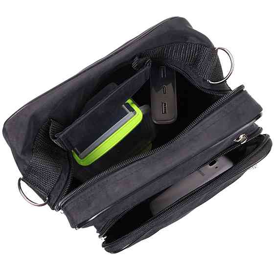 Сумка для мужчин с удобной ручкой из качественного полиэстера Черный (FABRA) Киев