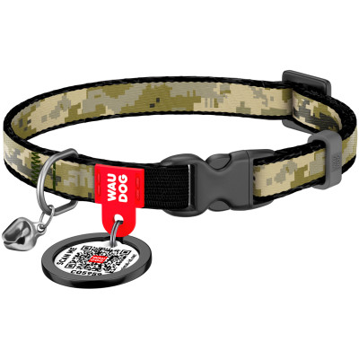 Нашийник для тварин WAUDOG Мілітарі з QR паспортом XS 20-30 см (279-4026) Вінниця - фото 1