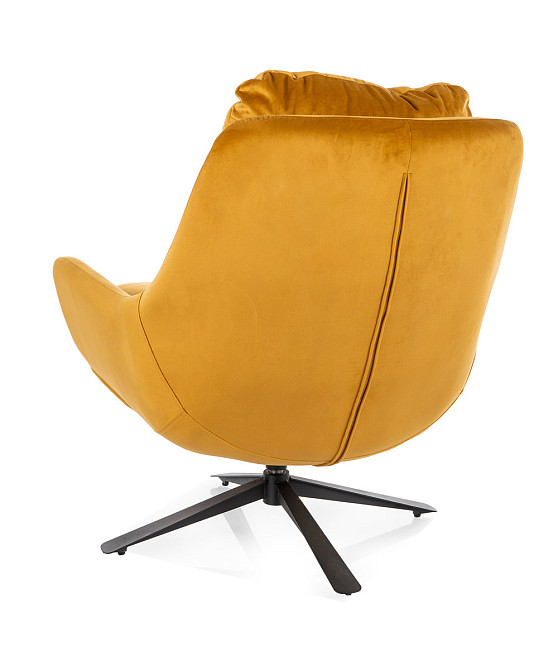 Крісло VIVIEN VELVET чорний мат каркас/карі BL.68 Київ - фото 4