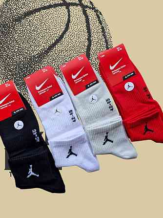 Комплект чоловічих бавовняних шкарпеток середньої висоти (4 штуки) розмір 42-46 Nike Jordan 4 Київ