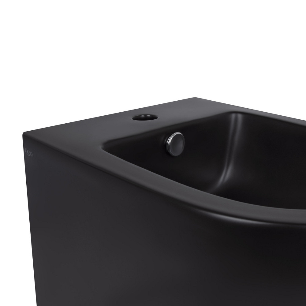Биде подвесное Qtap Robin 495х370х325 Matt black QT1355046FMB Киев - изображение 5