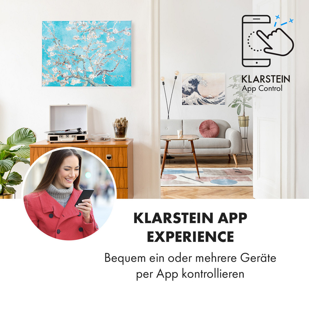 Розумний інфрачервоний нагрівач Wonderwall Air Art 80x60 см, 500 Вт, настінне кріплення, квіти 80 x 60 см / Рівне - фото 2