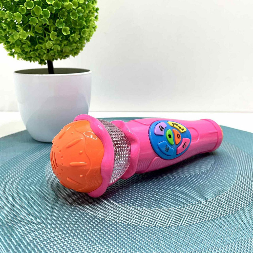 Мікрофон Limo Toy музичний дитячий 19см Рожевий (7043 UA) Чернігів - фото 7