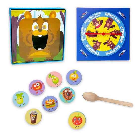 Настільна гра "Погодуй мене - бобер" 30378 інструкція 20 фішок, рулетка Вінниця