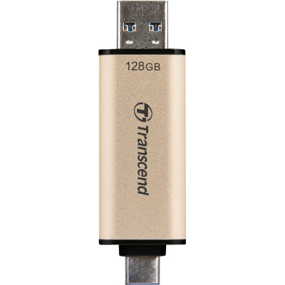 USB флеш накопитель Transcend 128GB JetFlash 930 Gold-Black USB 3.2/Type-C (TS128GJF930C) Винница - изображение 5