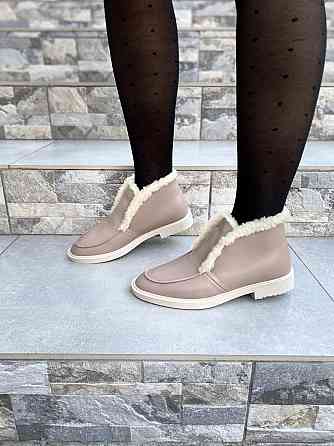 Daragani Черевики жіночі Daragani капучино натуральна шкіра зима висота 9 см (4244) Коломыя
