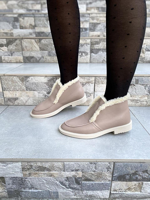 Daragani Черевики жіночі Daragani капучино натуральна шкіра зима висота 9 см (4244) Коломия - фото 5
