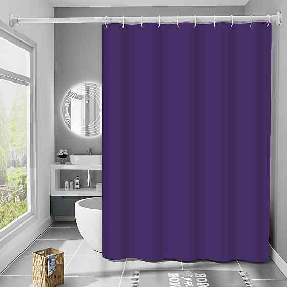 Шторка для ванны из полиэстера водонепроницаемая Bathlux 180x180 см с кольцами, занавеска для ванной комнаты Каменец-Подольский