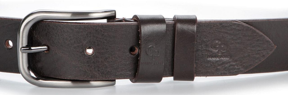 Ремень мужской под джинсы Коричневый (GRANDE PELLE) Киев - изображение 1