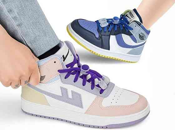 Шнурки еластичні без зав'язок з пластиковими фіксаторами Фіолетовий Смела