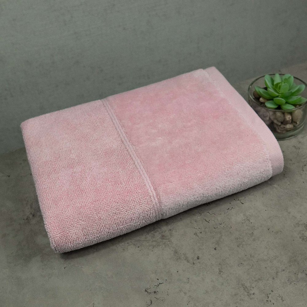 Полотенце для лица и рук махра/велюр GM Textile 40x70см Премиум качества Milado 550г/м2 (Розовый) Сумы - изображение 1
