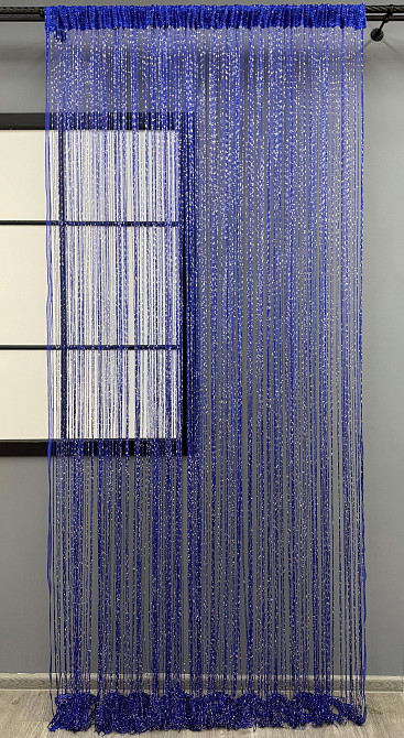 Штори-нитки "Кісея" з люрексом Синій 300х300см 1 шт (61-086) Київ - фото 3