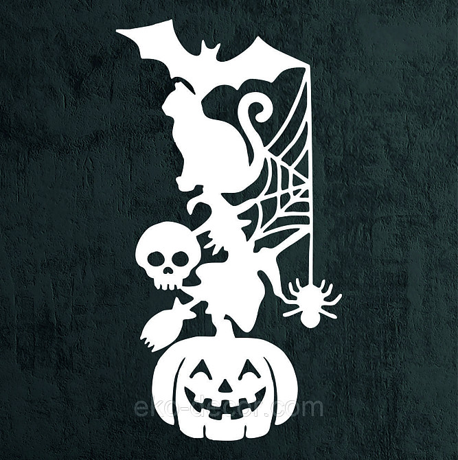 Декоративное настенное Панно «Хэллоуин», Декор на стену 70*37 см, Белый Киев - изображение 10