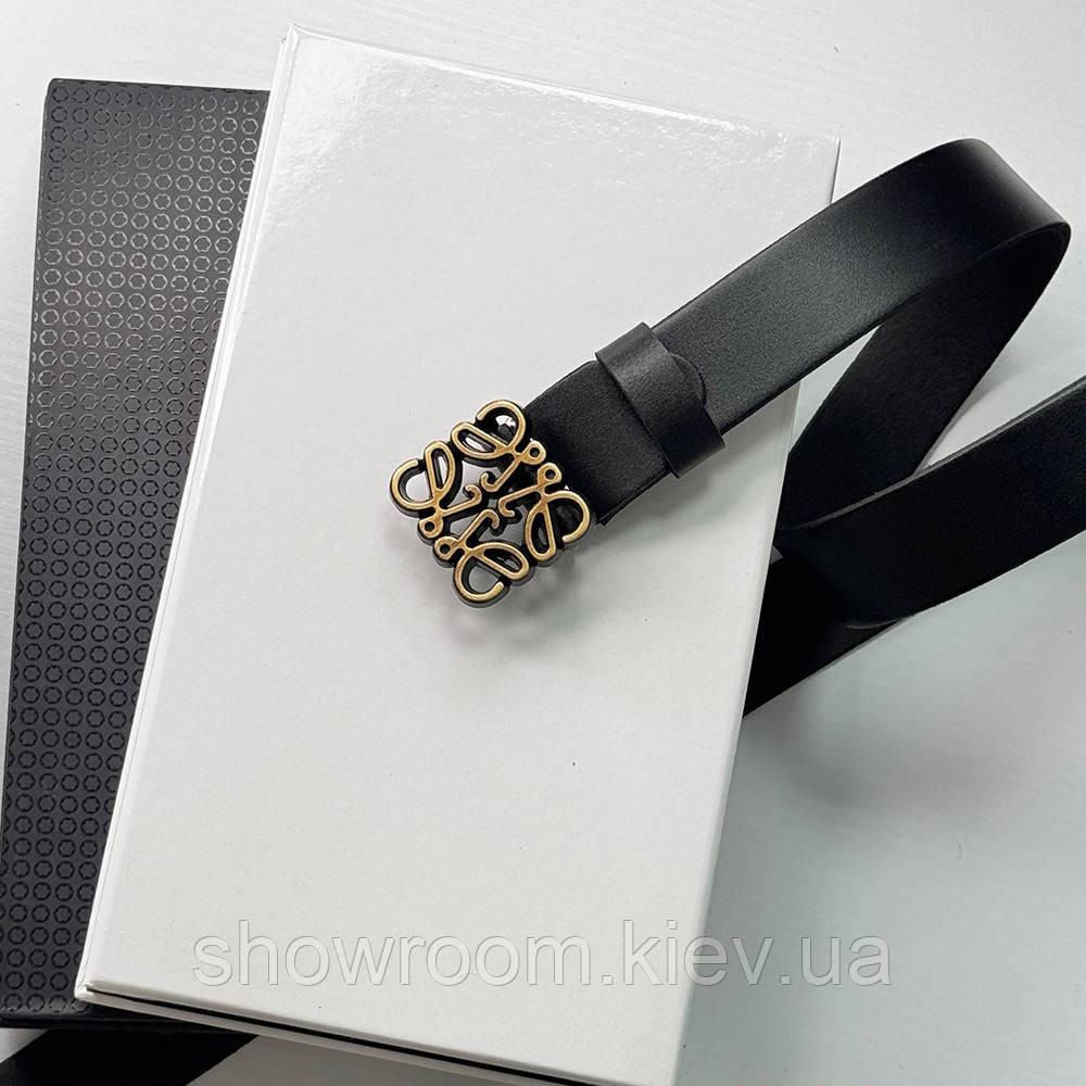 Жіночий брендовий шкіряний ремінь Loewe bronze Київ - фото 1