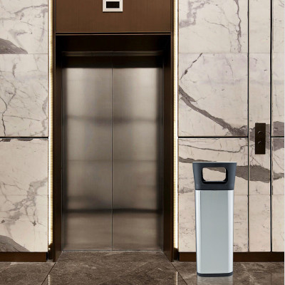 Контейнер для сміття JAH квадратный з попільничкою Срібний металік 25 л (6331) Вінниця - фото 7