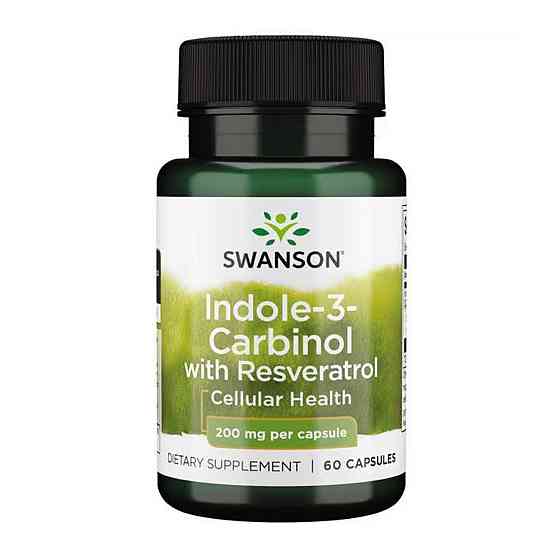 Индол-3-Карбинол Swanson Indole-3-Carbinol with Resveratrol 200mg - 60 caps Луцк