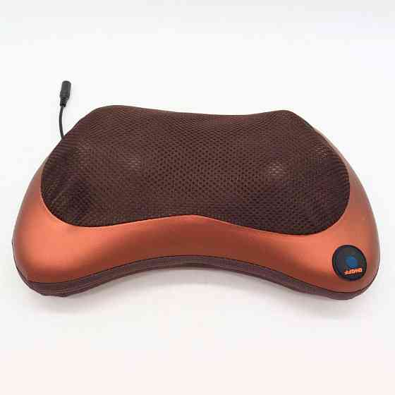 Масажна подушка Massage Pillow 8028 + Подарунок онометр на зап'ястя CK-102S / Роликовий масажер для шиї Київ