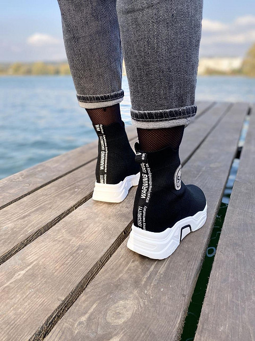 No brend Кросівки жіночі Q-7 чорні (весна-літо, сітка) (3172) Коломия - фото 7