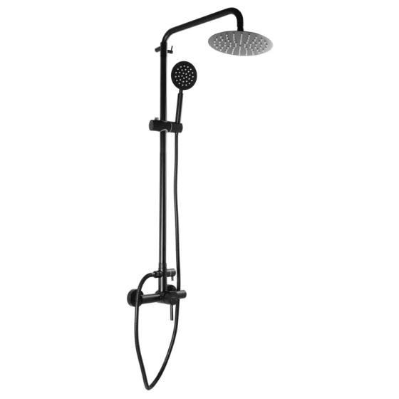 Душова колонна Mixxus SUS-003-J з змішувачем, чорна, з нержавіючої сталі для душової кабіни Харків