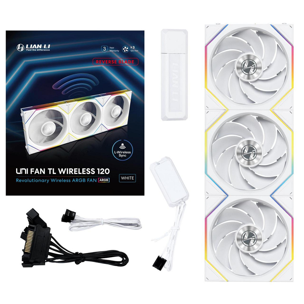 Вентилятор Lian Li Uni Fan TL Wireless Reverse 120-3 White (G99.12RTL1W3W.00) ( 17823 ) Харків - фото 9