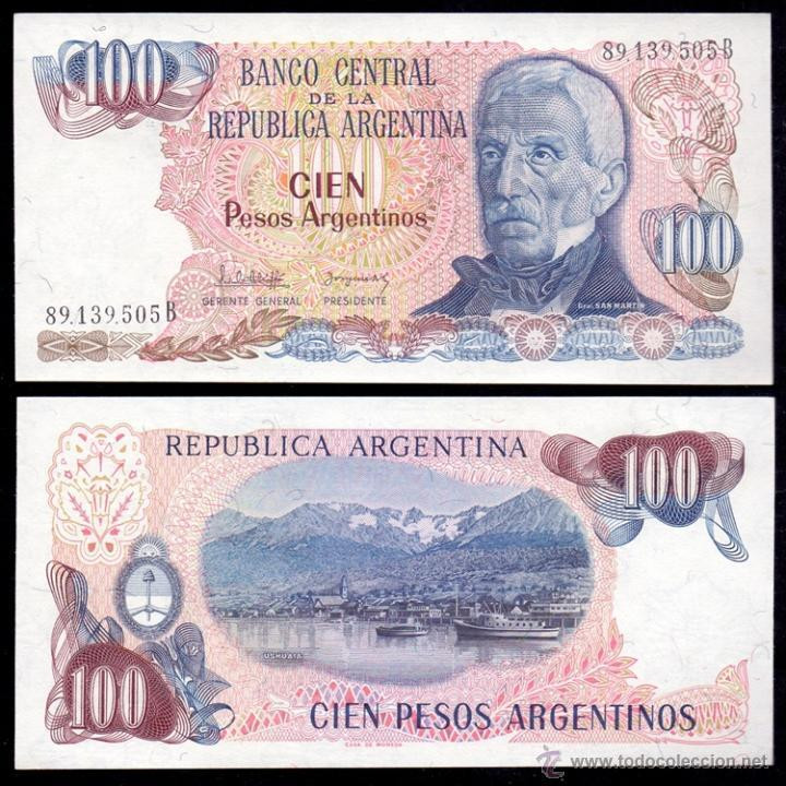 Аргентина / Argentina 100 Pesos Arg 1983 Pick 315 UNC Полтава - фото 1