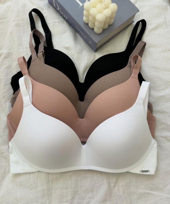 Бюстгальтер Balaloum без кісточок з пушапом бежевий Balaloum 9442 80D Київ - фото 2