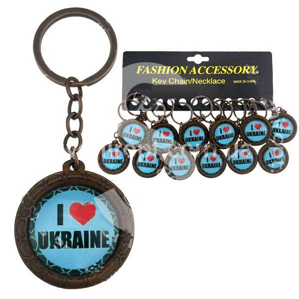 Брелок сувенір I love Ukraine 12 шт Київ - фото 1