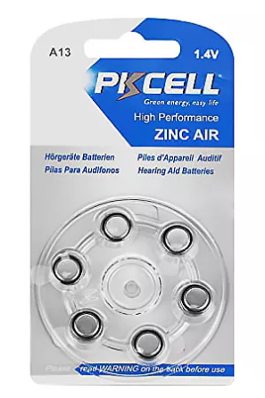Батарейки повітряно-цинкові PkCell 1.4V ZA10 (PR70) для слухових апаратів, 6 шт. у блістері Київ