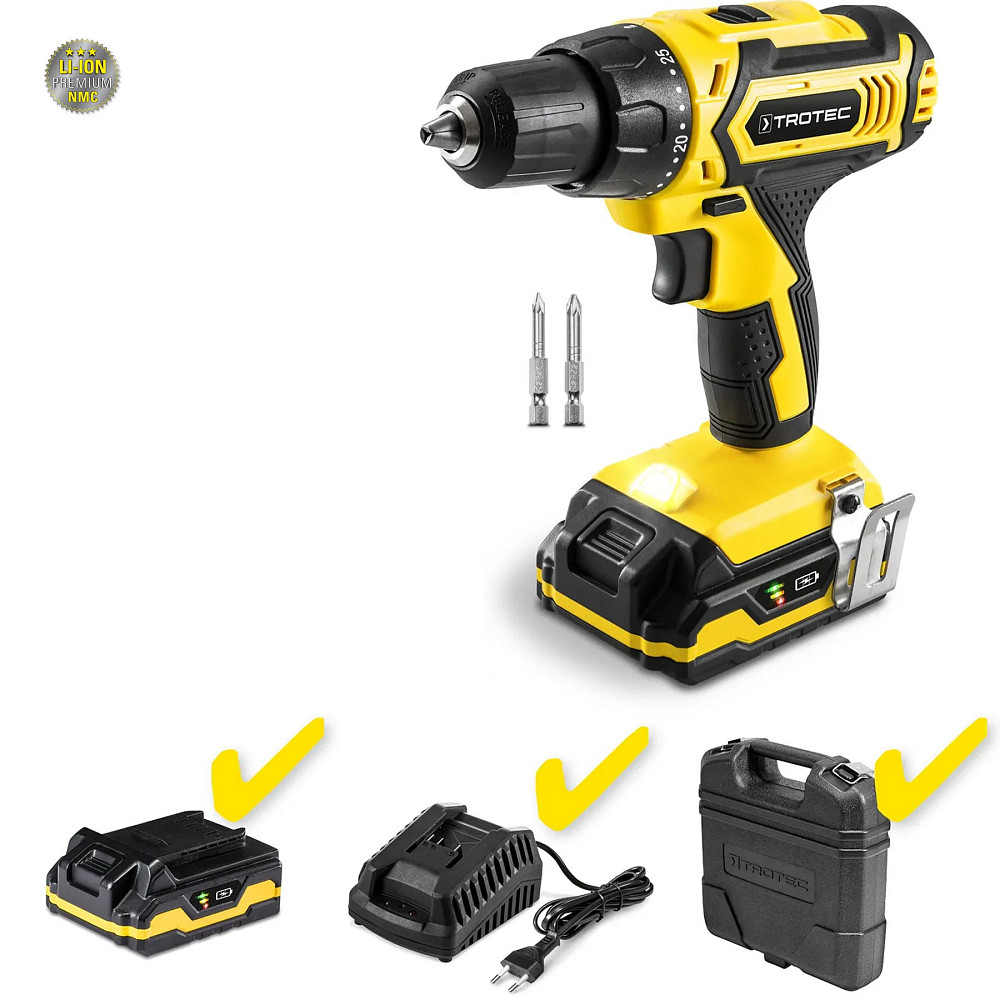 Дрель-шуруповерт аккумуляторная Trotec PSCS 11-20V + кейс (4410000302) Винница - изображение 14
