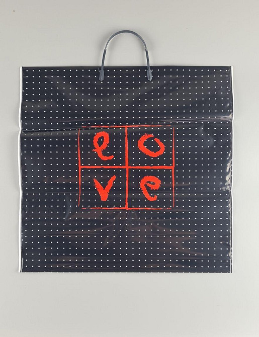 Полиэтиленовый пакет (40х40) с пластиковой ручкой 