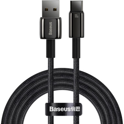 Дата кабель USB 2.0 AM to USB-C 2.0m 100W black Baseus (CAWJ000101) Вінниця - фото 1