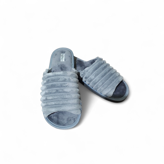 Чоловічі відкриті домашні тапочки "PaGo", сірі вельветові, комфорт і стиль для вашого дому Одеса