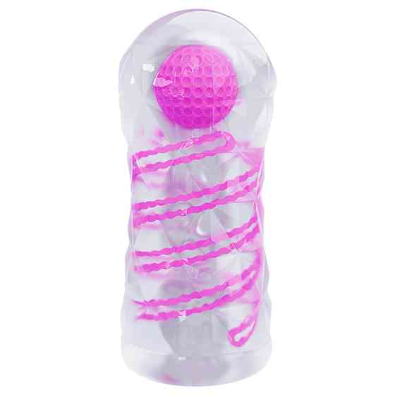 Мастурбатор PRETTY LOVE Spiral прозрачный, с розовым шариком, 15 х 6.3 см Sex Aura Киев