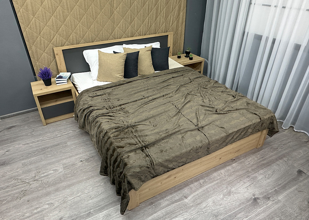 Плед-покривало 200х230 см (+-5см) Хакі (87-252) Київ - фото 5