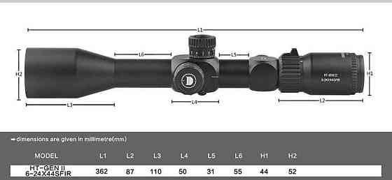 Оптичний приціл Discovery HT 6-24x44 SFIR FFP GEN II Київ