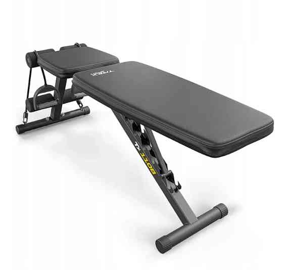 Тренировочная скамья для дома и спортзала регулируемая с эспандерами Спортивная скамья для тренировок TX-110B Киев