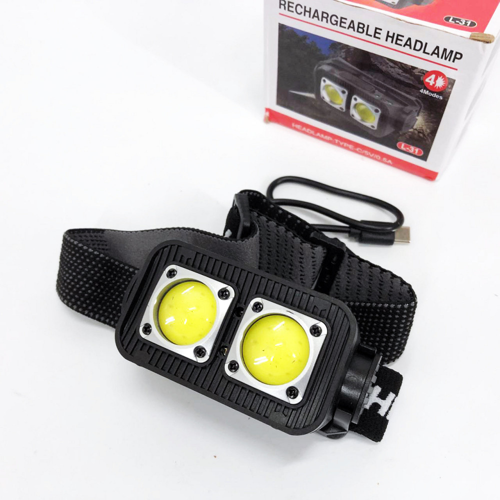 Налобний ліхтар для сто K372-2COB, Тактичний ліхтар з ремінцем для голови Налобний з лінзою OE-12 Львів - фото 16