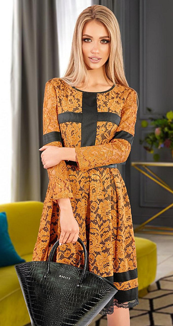 Комбинированное гипюровое платье (46) Киев - изображение 3