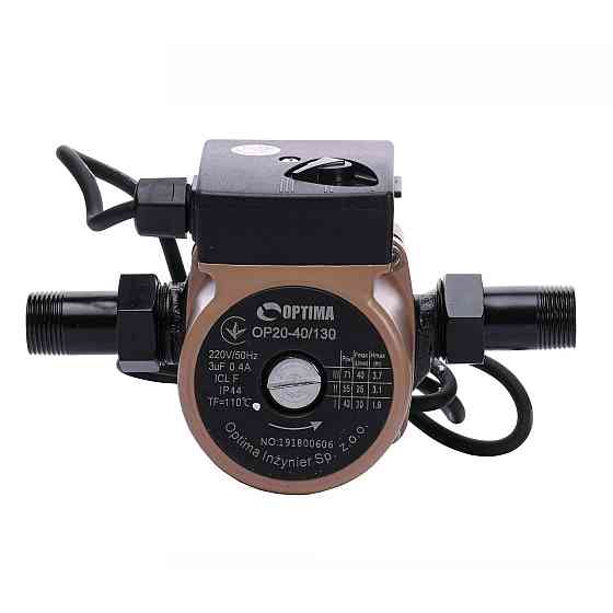 Насос циркуляційний Optima OP20-40 130мм + гайки, + кабель з вилкою (000010568) Київ
