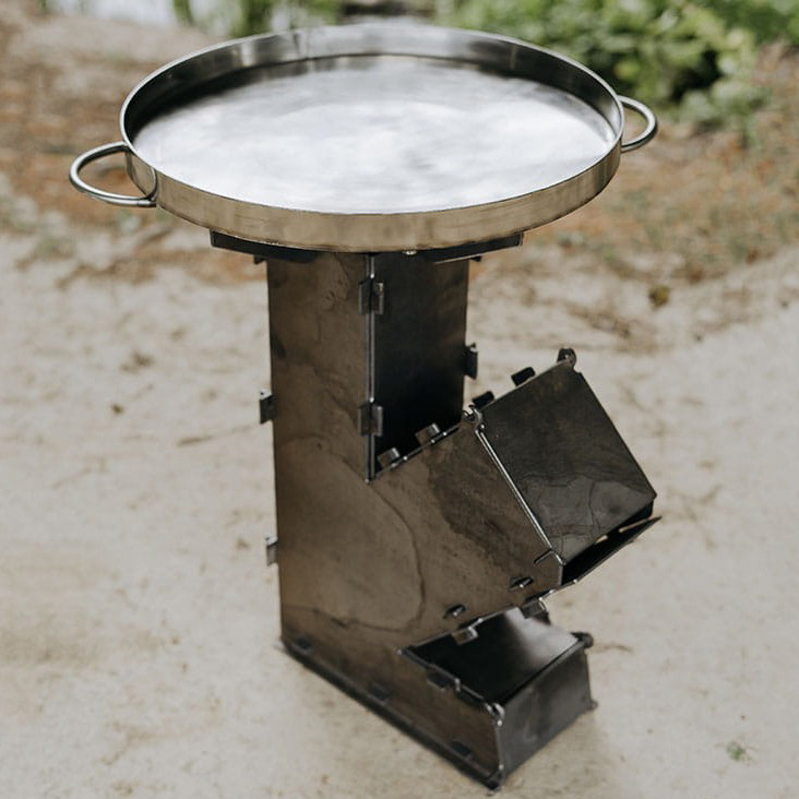 Турбо піч похідна 3 мм пічка ракетна реактивна для кемпінгу Київ - фото 3