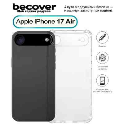Чохол до мобільного телефона BeCover Anti-Shock Apple iPhone 17 Air Clear (713795) Вінниця