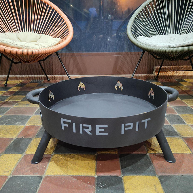 Костровая чаша Fire pit 60 см. от производителя SAB Building. Чаша для огня со складными ножками Харьков - изображение 9