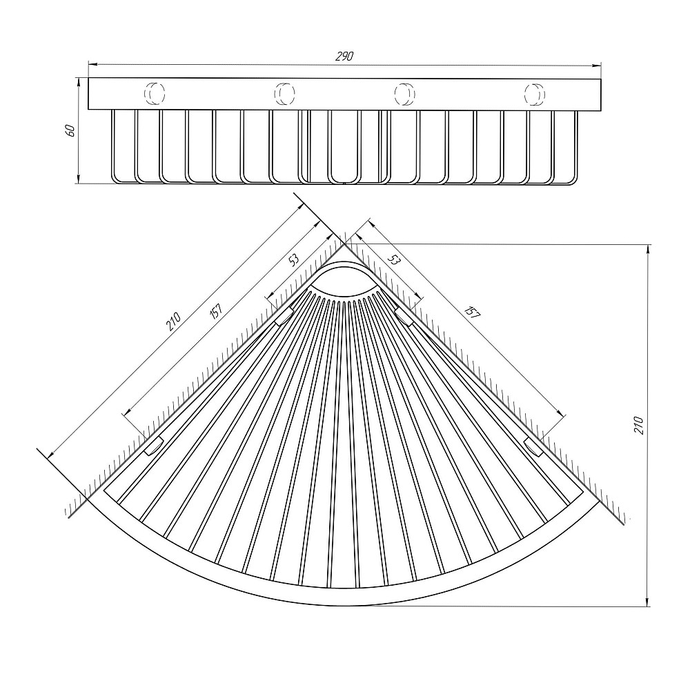 Поличка кутова TOPAZ 4115-1 Луцк - изображение 3