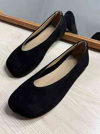 Балетки жіночі Zemira 23-0582 замшеві квадратний носок чорні, 38, 24,5 см Київ