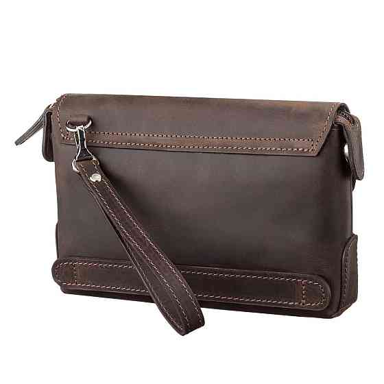 Мужской клатч SHVIGEL 11085 кожаный Коричневый Киев