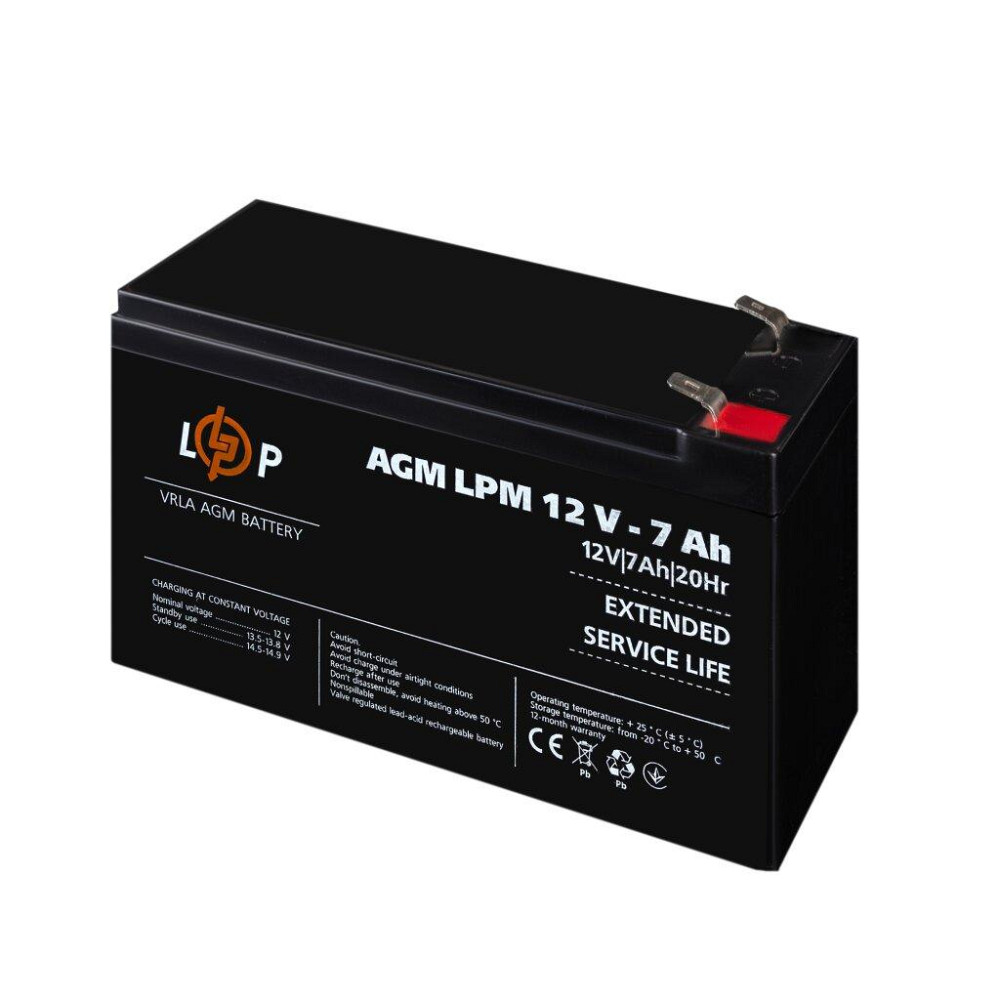 Акумулятор AGM LPM 12V - 7 Ah Київ - фото 4