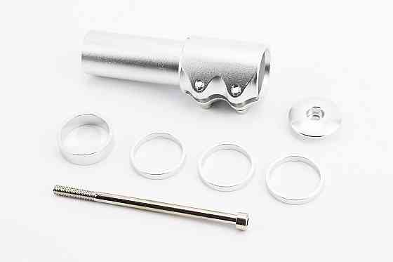 Подовжувач штока вилки 1 1/8” (28.6 мм)х115мм, алюмінієвий, сірий Київ