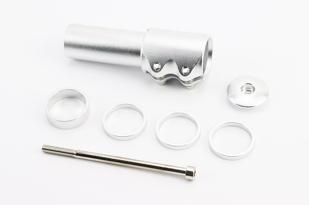 Подовжувач штока вилки 1 1/8” (28.6 мм)х115мм, алюмінієвий, сірий Київ - фото 1