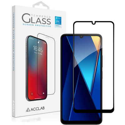 Стекло защитное ACCLAB Full Glue Xiaomi Poco C65 Black (1283126583636) Винница - изображение 1